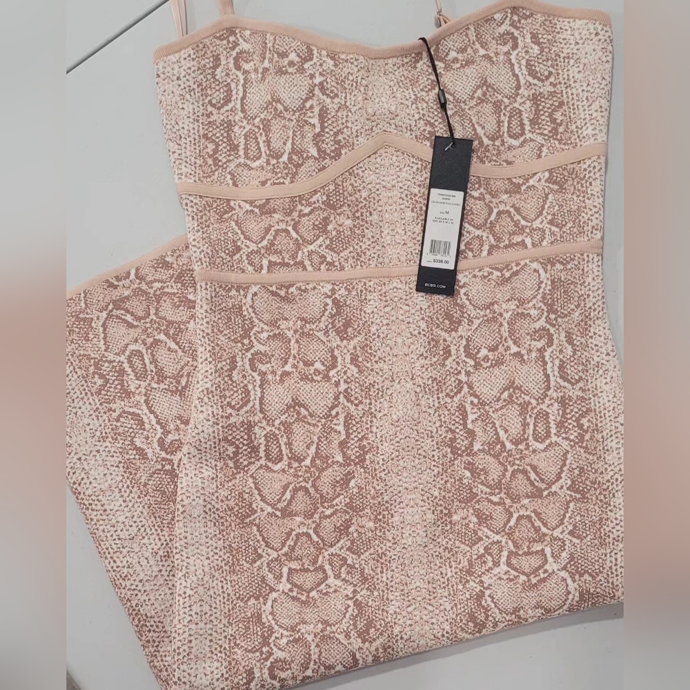 #35 NWT BCBG Snakeskin Bodycon Dream Dress medium